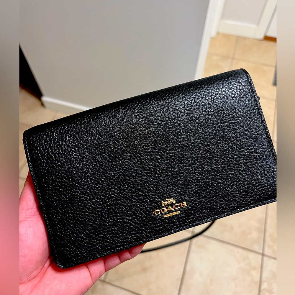 Coach Ana Pebbled Black Crossbody